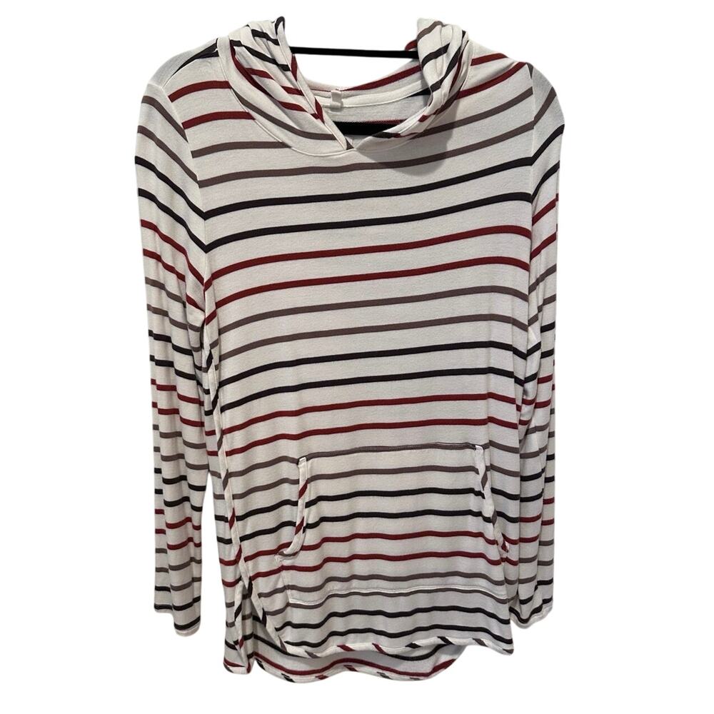 Market & Spruce Striped Hoodie sz L
